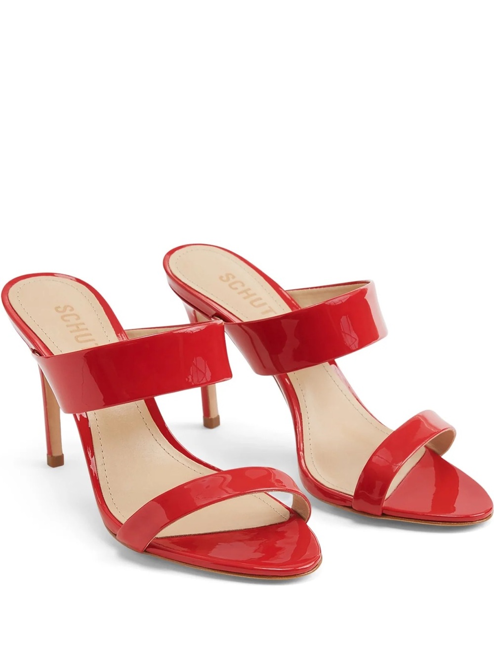 Schutz Red Patent Leia Sandals - Women